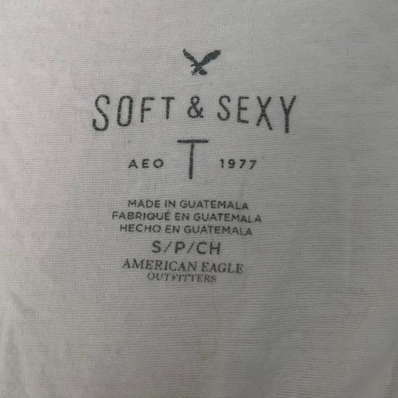 American Eagle Soft and Sexy White Button Top - Picture 5 of 5